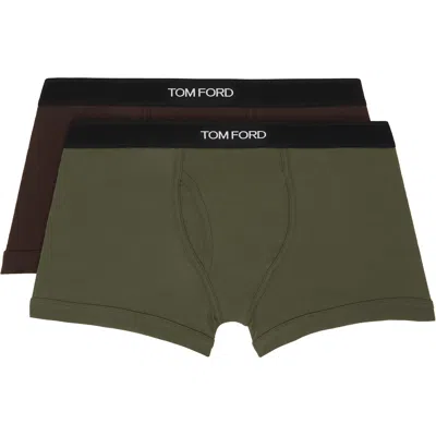 Tom Ford Two-pack Multicolor Cotton Boxer Briefs