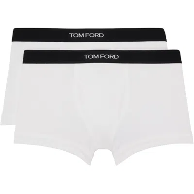 Tom Ford Two-pack White Cotton Boxer Briefs