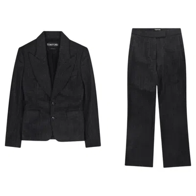 Pre-owned Tom Ford Two-piece Silk & Wool Blend Suit In Black