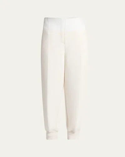 Tom Ford Two-tone Knit Pants In White