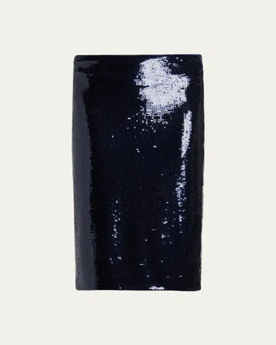 Tom Ford Two-tone Sequined Pencil Skirt In Black