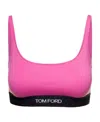 Tom Ford Under Logo Lace Bra In Pink