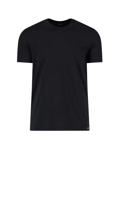 Tom Ford Stretch Cotton Jersey T-shirt In Black