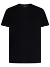 Tom Ford Black Stretch Cotton Crew Neck T-shirt In Black