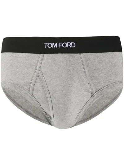 Tom Ford Underwear Brief Cotton Stetch Jersey In Gray