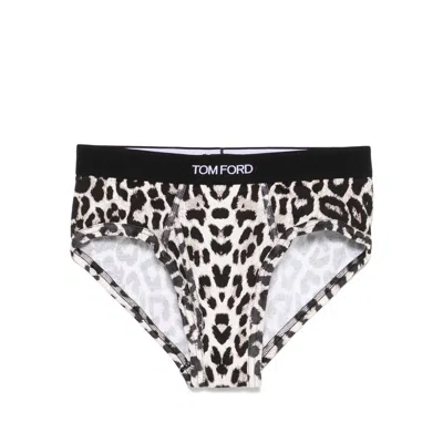 Tom Ford Underwear Leopard-print Boxers In Multi