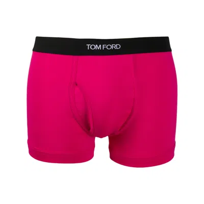 Tom Ford Underwear Logo Waistband Boxer Briefs In Pink
