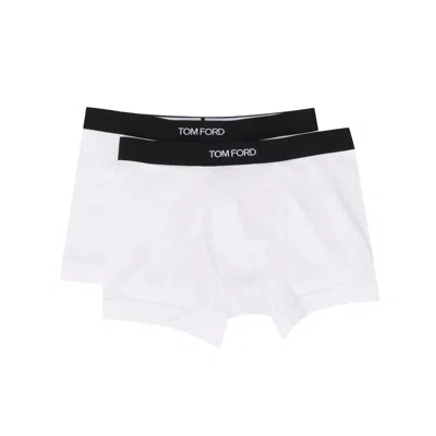 Tom Ford Underwear Logo Waistband Boxers (pack Of Two) In White