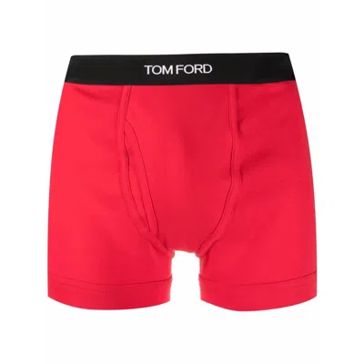 Tom Ford Underwear Logo Waistband Boxers In Red