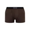 Tom Ford Underwear Logo-waistband Boxer In Brown