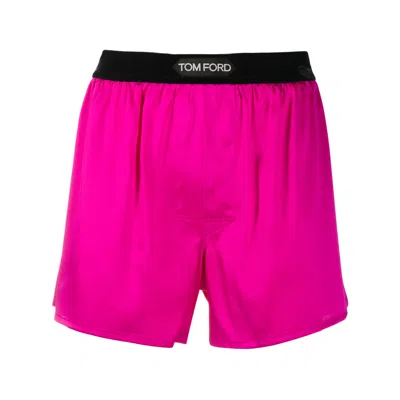 Tom Ford Underwear Logo-waistband Boxers In Pink
