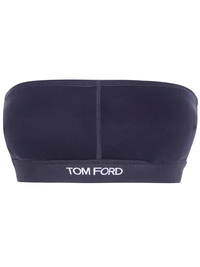 Tom Ford Underwear Modal Bonded Top In Blue