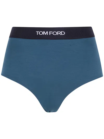 Tom Ford Underwear Modal Briefs Bottom In Blue