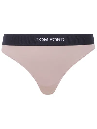 Tom Ford Underwear Modal Thong Bottom In Pink