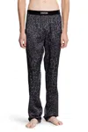 Tom Ford Reflective Leopard Print Pyjamas In Black