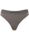 Tom Ford Seamless Elastic Waistband Panties In Brown