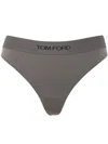 Tom Ford Seamless Elastic Waistband Panties In Green