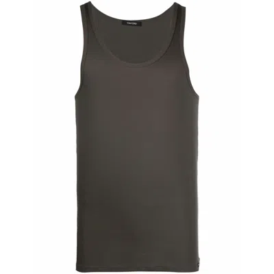 Tom Ford Underwear Sleeveless Tank Top In Gray