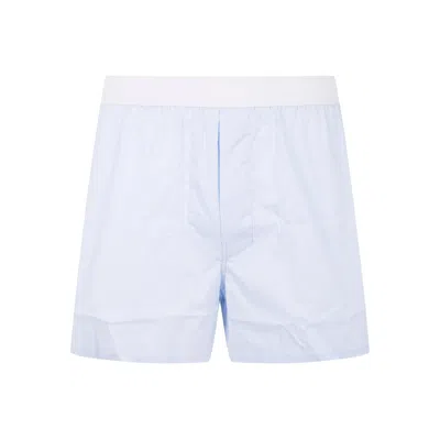 Tom Ford Underwear Striped-pattern Cotton Boxer Shorts In Blue