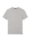 Tom Ford Logo-appliqué Cotton T-shirt In Gray