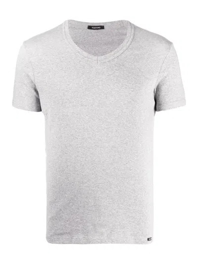 Tom Ford Cotton-blend Jersey T-shirt In White