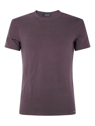 Tom Ford Underwear T-shirt Crew In Brown
