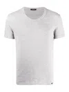 Tom Ford Cotton-blend Jersey T-shirt In Gray