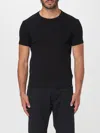 Tom Ford Regular Fit Black T-shirt With Classic Crew Neckline In Black