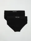 Tom Ford Elasticated Logo Cotton Blend Briefs In Black