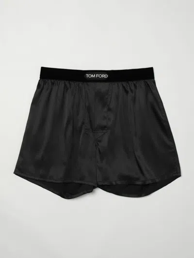 Tom Ford Short Boxer In Seta In Black