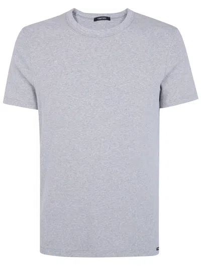 Tom Ford Underwear T-shirt Crewneck Cotton Stretch Jersey In Gray