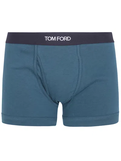 Tom Ford Underwear Underwear Boxer Brief Cotton Stretch Jersey In Green