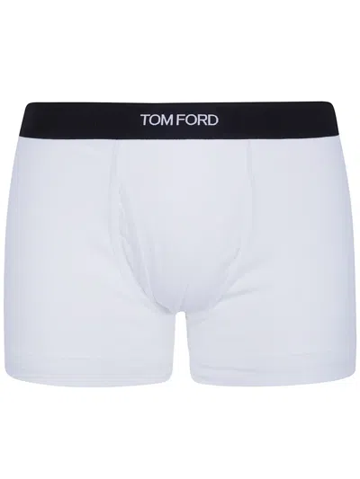 Tom Ford Underwear Underwear Boxer Briefs "cotton Stretch Jersey" In White