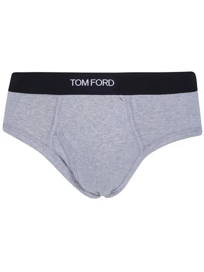 Tom Ford Underwear Underwear Brief Cotton Stretch Jersey In Gray