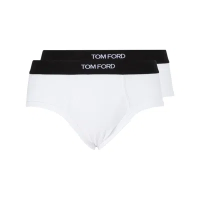 Tom Ford Two-pack Stretch Cotton And Modal-blend Briefs In White