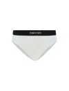 Tom Ford Signature Boy Short White Brief With Logo Waistband In Stretch-jersey Woman In White