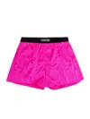 Tom Ford Silk Boxer Elastic Waistband In Pink