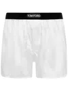 Tom Ford White Briefs With Branded Band In Tech Fabric Man In White
