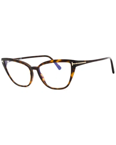 Tom Ford Unisex 55mm Optical Frames In Brown