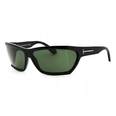 Tom Ford Unisex Black Rectangular Sunglasses Ft0401sasha 01n In ["green"]