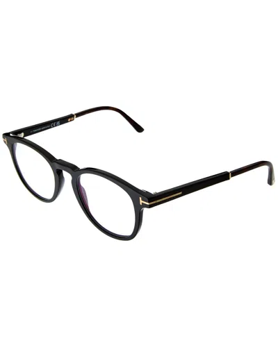 Tom Ford Unisex Blue Light Block 49mm Optical Frames In Black