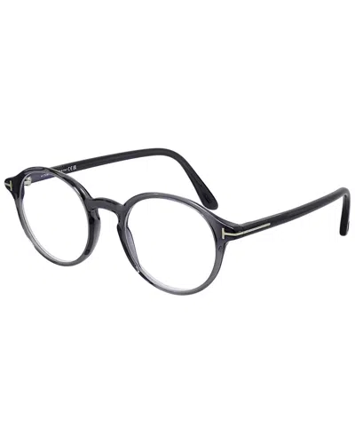 Tom Ford Unisex Blue Light Block 49mm Optical Frames In Gray