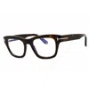 Tom Ford Unisex Brown Rectangular Eyeglass Frames Ft6036b