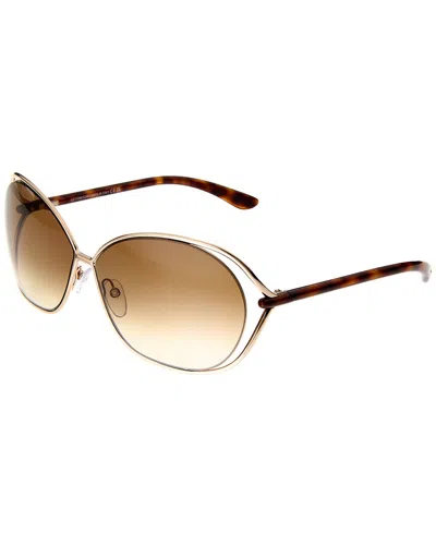 Tom Ford Unisex Carla 66mm Sunglasses In Gold