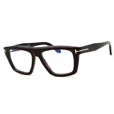 Tom Ford Unisex Dark Havana Rectangular Eyeglass Frames Ft6059-b@54052#