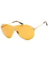 Tom Ford Unisex Ft1174 71mm Sunglasses In Yellow