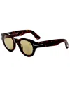 Tom Ford Unisex Ft1212 48mm Sunglasses In Brown