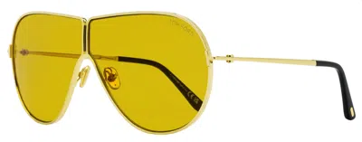 TOM FORD UNISEX KEATING SUNGLASSES TF1158 30E GOLD/BLACK 71MM 