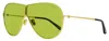 Tom Ford Unisex Keating Sunglasses Tf1158 30n Gold/black 71mm In Multi