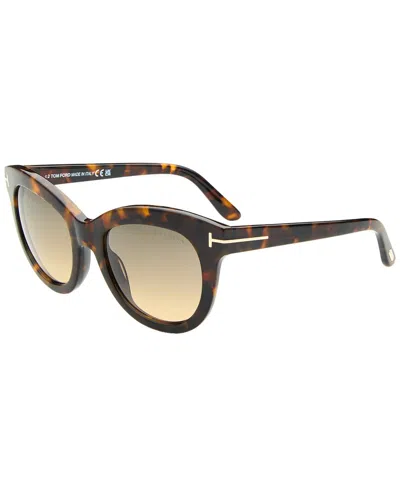 Tom Ford Unisex Mert 53mm Sunglasses In Brown